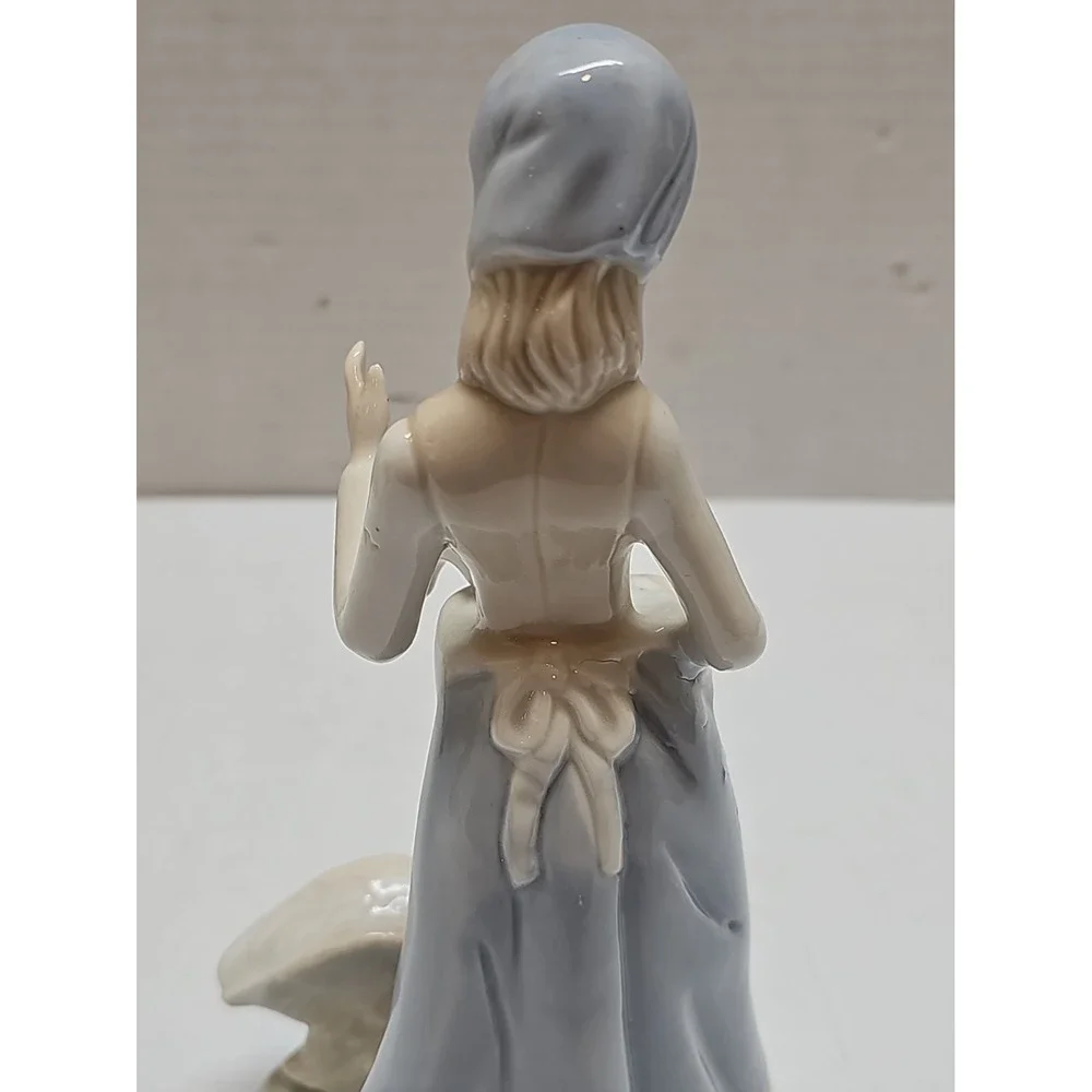 Porcelain Girl with goose Shepherdess collectible figurine vintage